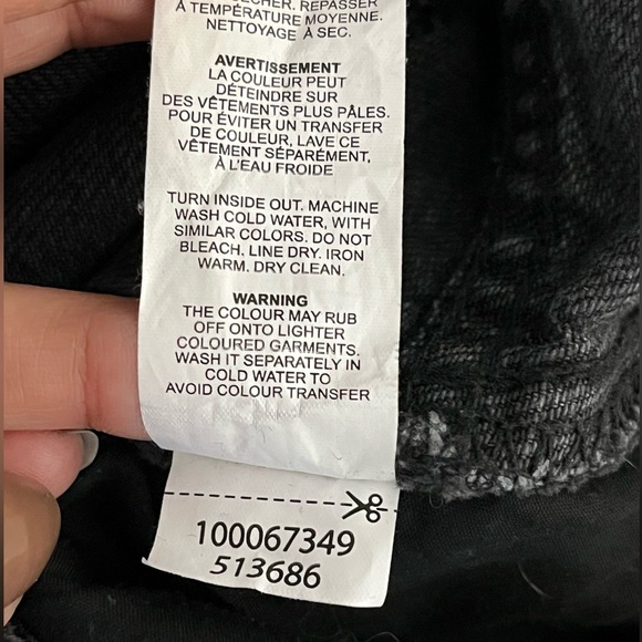 Garage Denim Ample Baggy Jeans Black Raw Hem Size 7 (28) - Picture 11 of 11